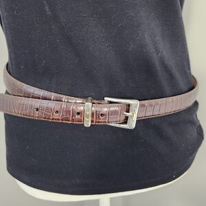 Talbots  Faux Crocodile Leather Size L classic office Statement